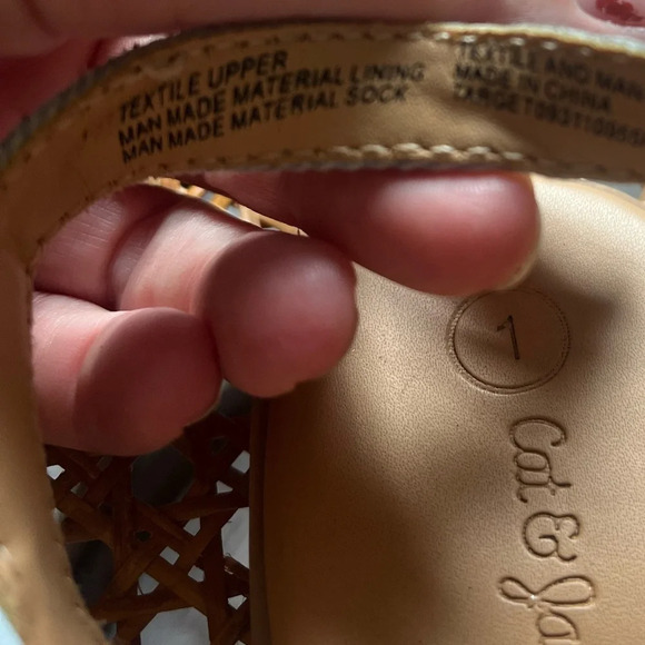 Like new pearl denim girls sandals size 1 - Picture 6 of 6